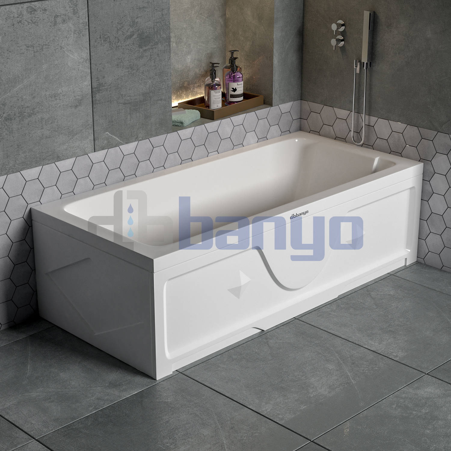 dbbanyo - 70*140 cm  H45/50 Dikdörtgen Küvet