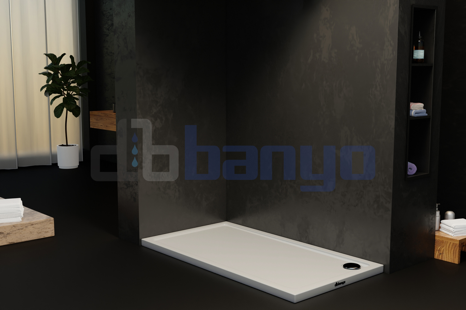 dbbanyo - 90*110 cm  Dikdörtgen H5 Flat Duş Teknesi