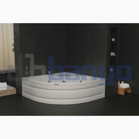 dbbanyo -  Oturmalı Köşe H56 Oval Hidromasajlı Küvet