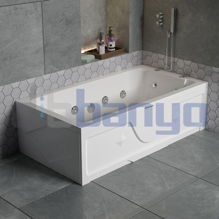 dbbanyo -  H45/50 Dikdörtgen Hidromasajlı Küvet