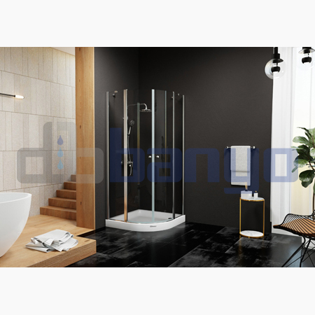 dbbanyo -  Göksu Oval Boy Menteşeli 2 Sabit 2 Açılır Duşakabin